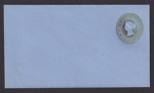 Australien Victoria Ganzsache Queen Victoria 1p grün auf blau Privatumschlag