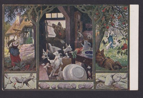 Ansichtskarte Märchen Der Wolf und die 7 Geißlein