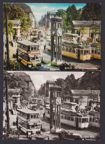 Ansichtskarte Berlin Potsdamer Platz Doppeldecker Bus Strassenbahn