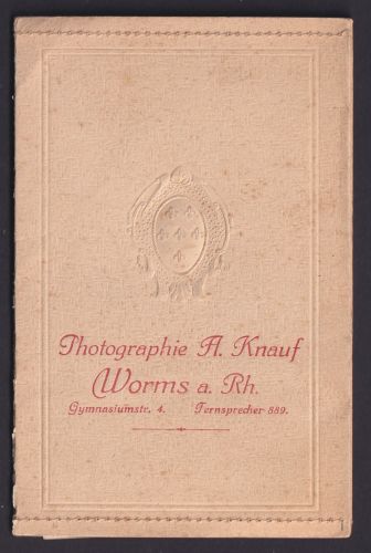 Ansichtskarte 3 Porträtfotos von Fotograf A. Knauf Worms am Rhein