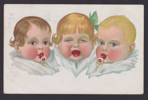 Ansichtskarte Scherzkarte 3 Babys ab Gravenhagen n. Zwolle Niederlande