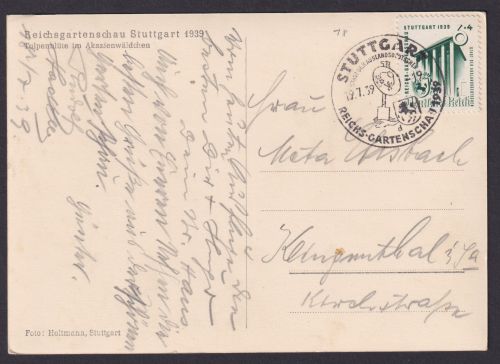 Ansichtskarte Stuttgart Baden Württemberg Reichsgartenschau 1939 n. Klingenthal