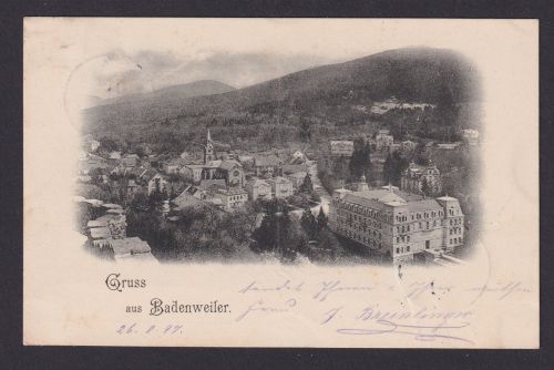 Ansichtskarte Badenweiler Baden Württemberg Gesamtansicht n. Lahr Baden