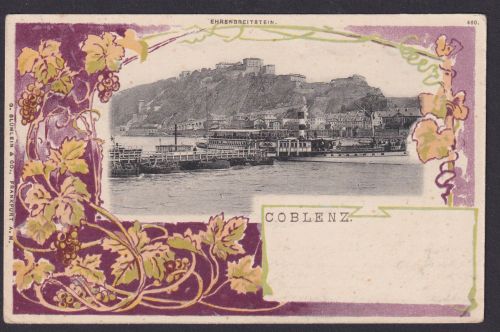 Ansichtskarte Bahnpost ab Cöln n. Aschaffenburg Bayern Zug 63 Coblenz Rheinland