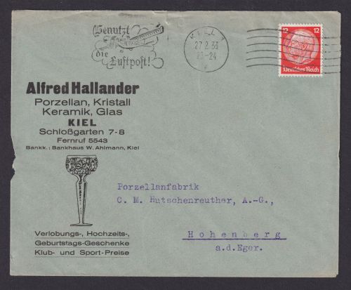 Kiel Schleswig Holstein Deutsches Reich Briefe Postsache SST Benutzt die