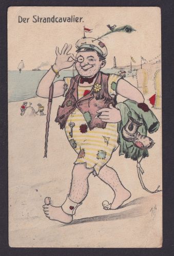 Ansichtskarte Scherzkarte Humor Der Strandcavalier 30.07.1912 Deutsches Reich