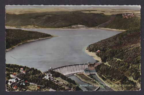 Ansichtskarte Edertalsperre Edersee Hessen Schloss Waldeck Luftbild Verlag