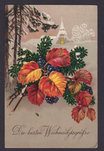 Weihnachten Ansichtskarte Künstlerkarte Weihnachtsgruß n. Chemnitz Sachsen