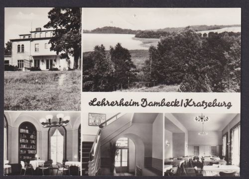 Ansichtskarte Dambeck Kratzeburg Mecklenburg Vorpommern Lehrerheim Innen Außen