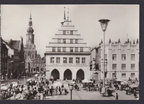Ansichtskarte Greifswald Mecklenburg Vorpommern Rathaus Aufschrift Rathaus