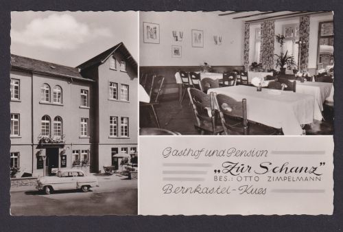 Ansichtskarte Bernkastel Kues Rheinland Pfalz Gastronomie Gasthof u. Pension