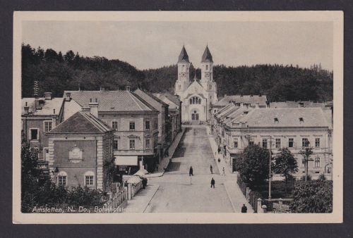Ansichtskarte Amstetten Baden Württemberg Bahnhofstrasse Verlag P. Ledermann