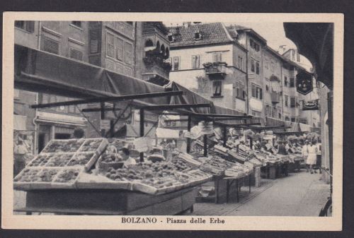 Ansichtskarte Bolzano Bozen Italien Piazza delle Erbe Markt