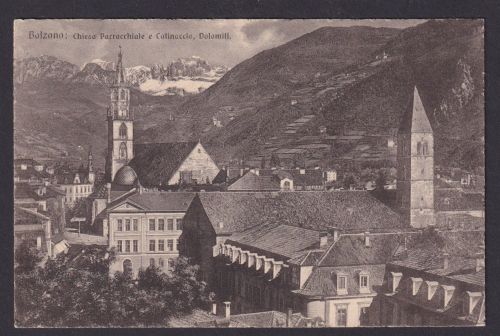 Ansichtskarte Bolzano Bozen Italien Chiesa Parrocchiale Dolomiten Gebirge
