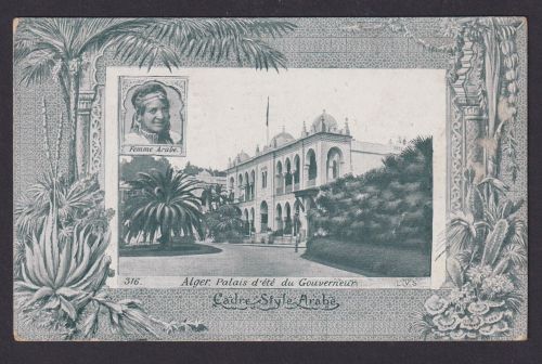 Ansichtskarte Algerien Nordafrika Gouveneurspalais Palast Portrait Arabische
