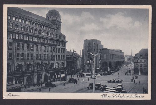 Ansichtskarte Essen NRW Handelshof Börse Oldtimer