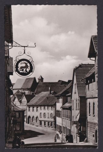 Ansichtskarte Beerfelden Odenwald Hessen Marktstrasse n. Hamburg SST