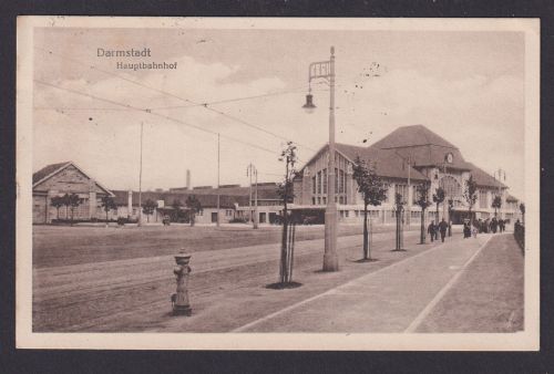 Ansichtskarte Darmstadt Hessen Hauptbahnhof n. Ottersberg