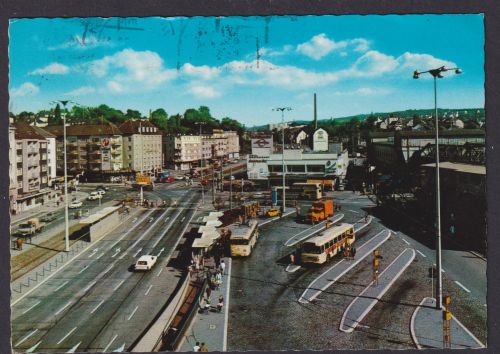 Ansichtskarte Wuppertal Oberbarmen Berliner Platz Busbahnhof