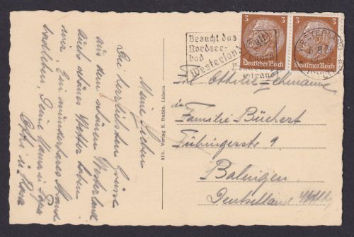 Westerland Sylt Schleswig Holstein Deutsches Reich Ansichtskarte Erholung Reise