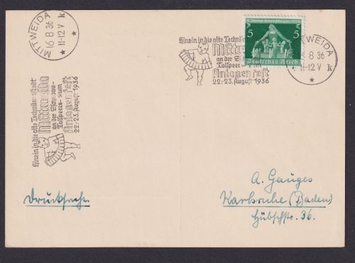 Mittweida Sachsen Deutsches Reich Karte SST Hinein in die alte Technikumstadt