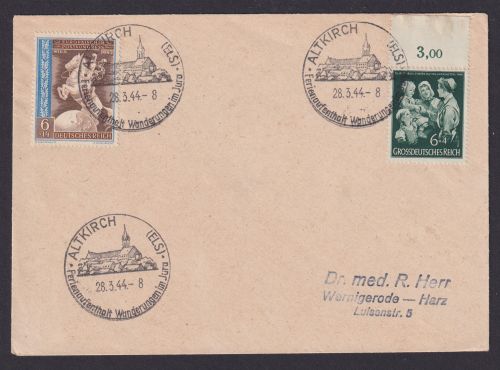 Altkirch Elsaß Deutsches Reich Brief Ferien Erholung Reisen SST Ferienaufenthalt