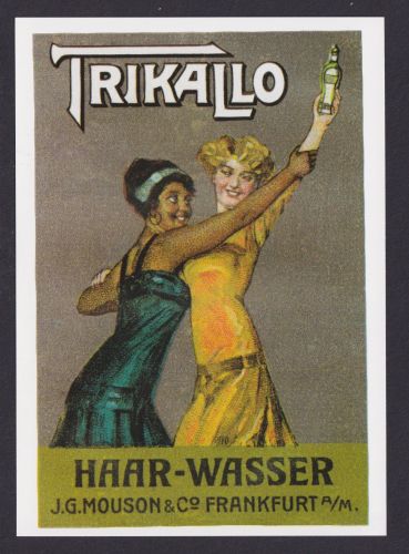 Künstler Ansichtskarte Reklame Werbung Trikallo Haar Wasser J.G. Mouson & co.
