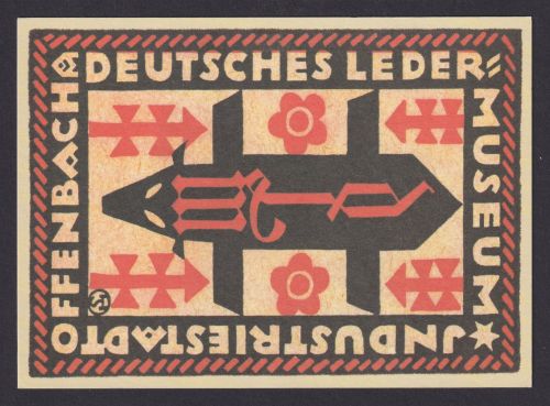 Künstler Ansichtskarte Reklame Werbung Deutsches Leder Museum Industriestadt