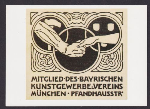 Künstler Ansichtskarte Reklame Werbung Bayrischer Kunstgewerbeverein München