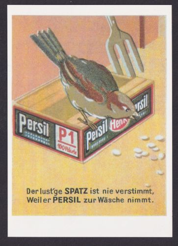Künstler Ansichtskarte Reklame Werbung Persil Henkel Waschmittel Henkel KG