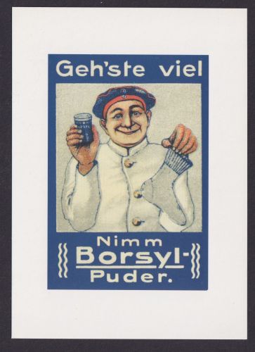 Künstler Ansichtskarte Reklame Werbung Borsyl Puder Werbung 1900 bis 1914