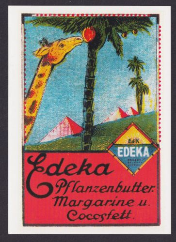 Künstler Ansichtskarte Reklame Werbung Edeka Pflanzenbutter Margarine Cocosfett
