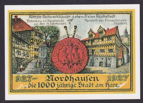 Künstler Ansichtskarte Reklame Werbung Nordhausen Die 1000 jährige Stadt