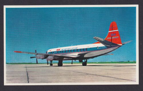 Flugpost Air Mail tolle und selt. Flugkarte TAA Super Viscount Jetliner