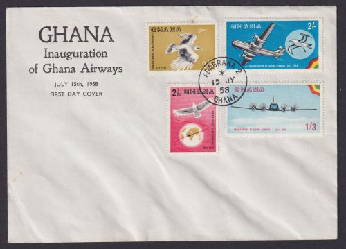 Flugpost Brief Air Mail Afrika Westafrika Ghana Airways inter. FDC 15.7.1958