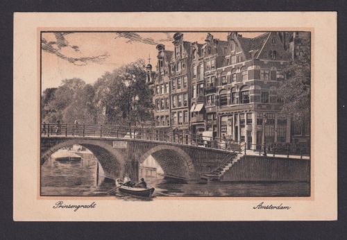 Ansichtskarte Künstlerkarte Amsterdam Prinsengracht n. Berlin