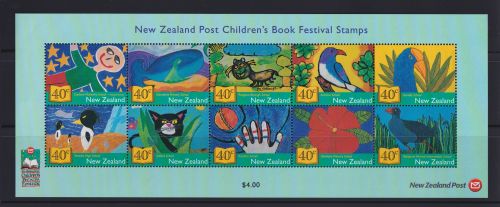 Neuseeland Kleinbogen Kinder Kinderbuchfestival 1192-2001 Kleinbogen postfrisch