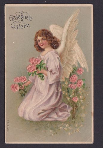 Ansichtskarte Künstlerkarte Engel Ostern