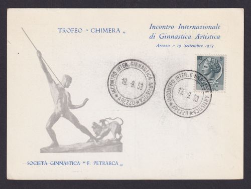 Turnen Sport Italien Sonderkarte Trofeo Chimera Societa Ginnastica F. Petrarca