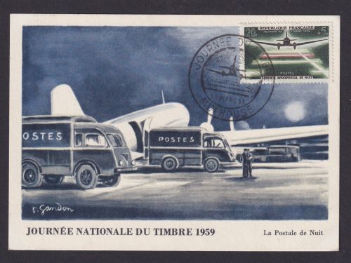 Flugpost Brief Air Mail Frankreich 1231 Künstler Maximumkarte Philatelie Tag der