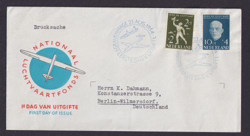 Flugpost Brief Air Mail Niederlande Gravenhage Berlin Wilmersdorf 1954 DAG