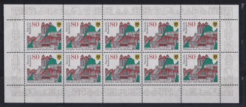 Bund 1765 Kleinbogen Zehnerbogen Quedlingburg Luxus postfrisch MNH Kat. 13,00