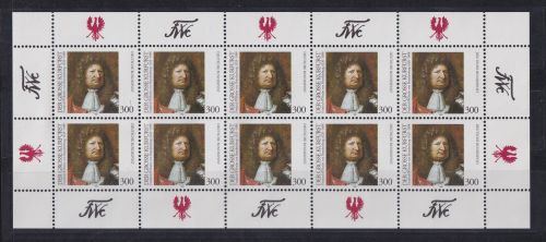 Bund Kleinbogen Zehnerbogen 1781 Friedrich Wilhelm Kurfürst postfrisch Kat 40,00