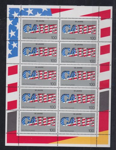 Bund Kleinbogen Zehnerbogen 1829 Hilfsorganisation CARE postfrisch MNH Kat 13,00