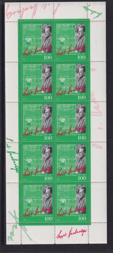 Bund Kleinbogen Zehnerbogen 1896 Fußball Sepp Herberger postfrisch Kat 12,00