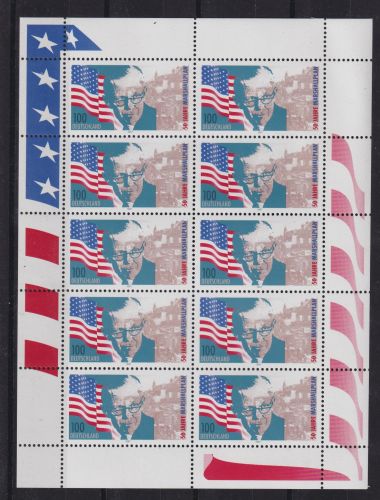 Bund 1926 Kleinbogen Zehnerbogen 50 J. Marshallplan postfrisch MNH Kat. 12,00