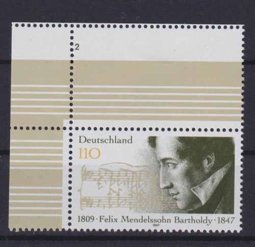 Abart Bund 1953 L Mendelssohn Bartholdy Musik Komponist Luxus postfrisch MNH
