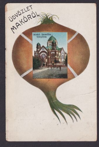 Litho Ansichtskarte Szeged Ungarn Tempel n. Budapest 06.06.1926