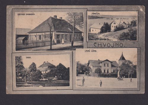 Ansichtskarte Chvojno Tschechien n. Terezin Böhmen Deutsche Ostgebiete