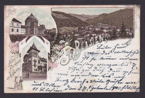 Litho Ansichtskarte Blasien Baden Württemberg Schwarzwald n. Dresselbach